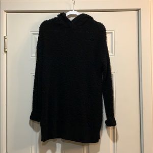 Women’s black popcorn hoodie